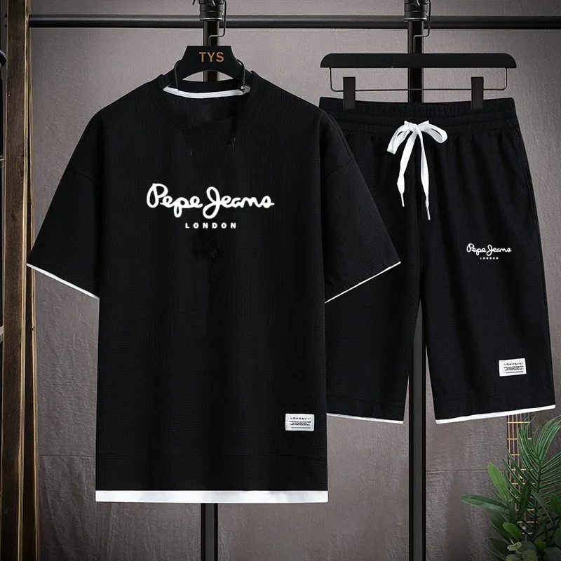 Men'S Shoes Low Top - Fashionable casual T-shirt + shorts set