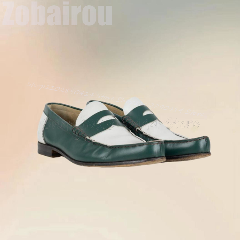 Green White Sewing Design Matt - Men'S Shoes Green And White review and price