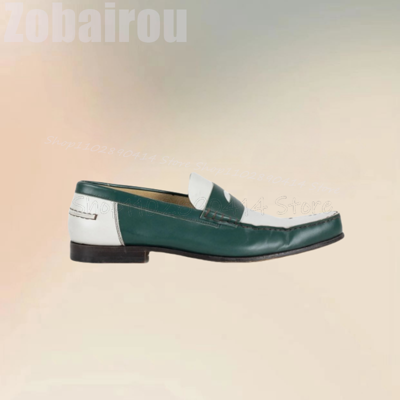 Green White Sewing Design Matt - Men'S Shoes Green And White review and price