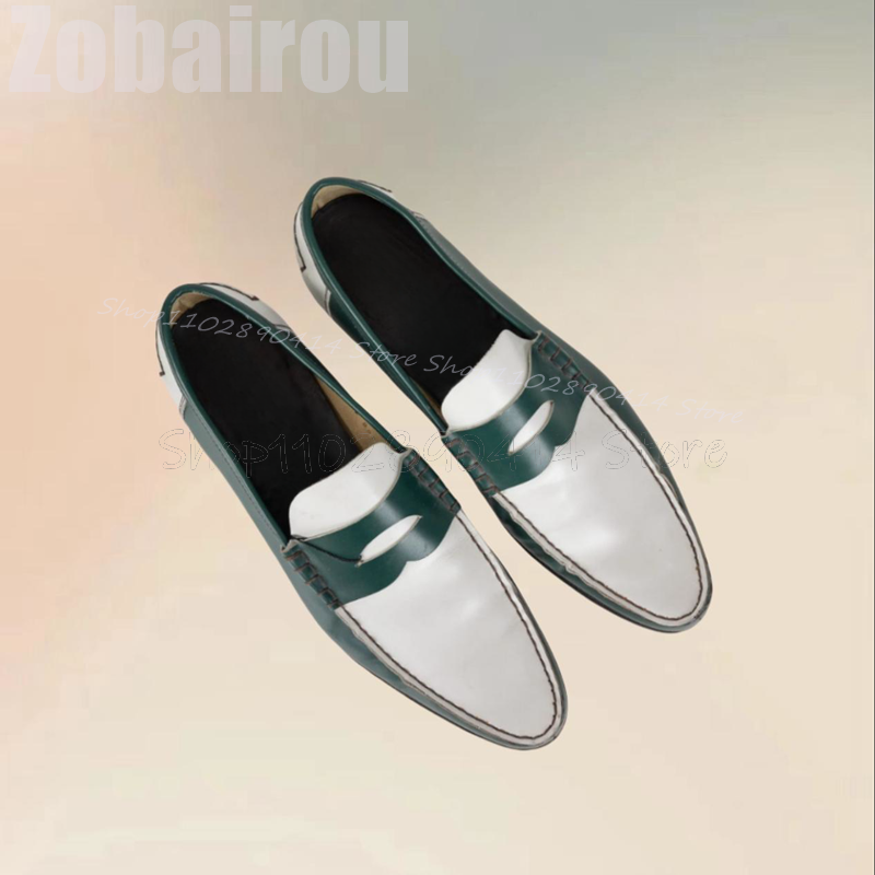 Green White Sewing Design Matt - Men'S Shoes Green And White review and price