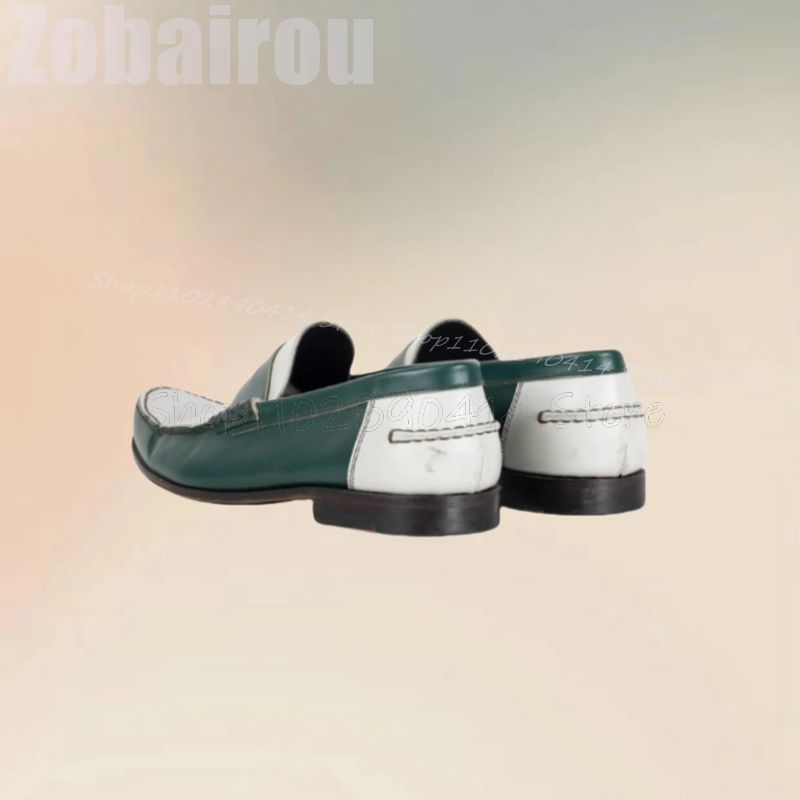Green White Sewing Design Matt - Men'S Shoes Green And White review and price