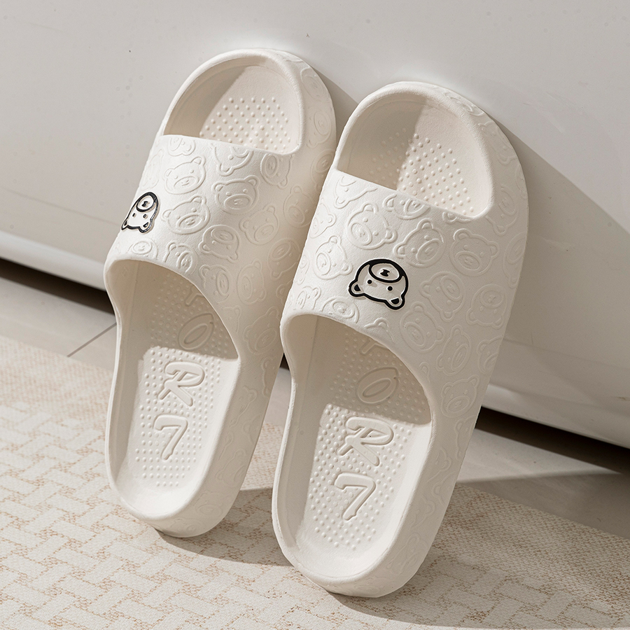 Printting Cute Bear Women Slip - Men Shoes On review and price
