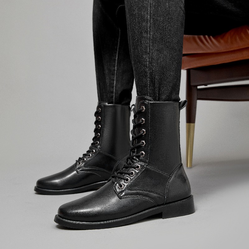High-top Leather Boots Outdoor - Men'S Shoes Low Top review and price