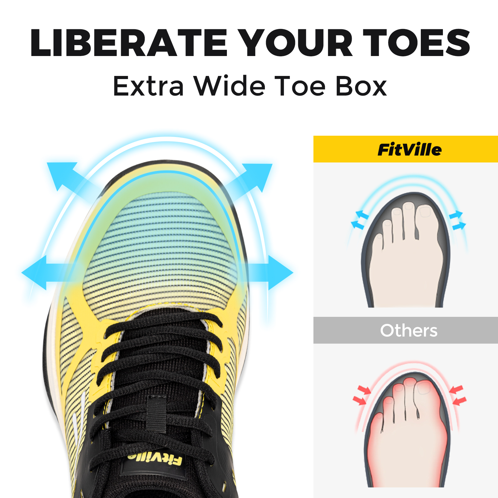FitVille Wide Pickleball Shoes - Men'S Shoes For Plantar Fasciitis review and price