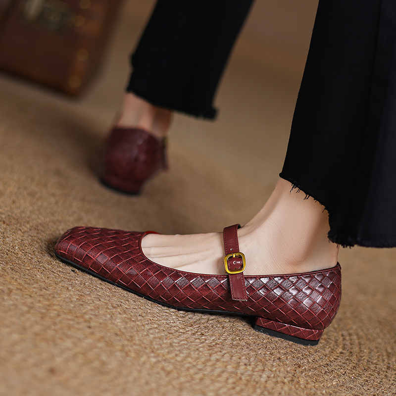 Woven Flat Bottom Mary Jane Wo - Men Shoes On review and price