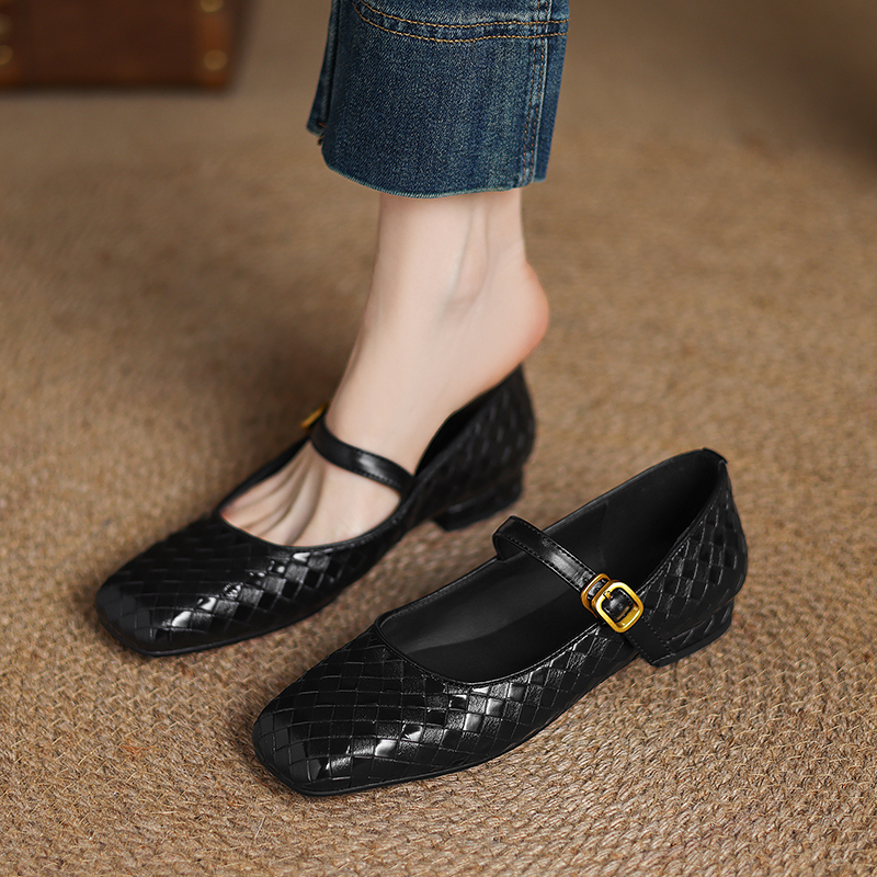 Woven Flat Bottom Mary Jane Wo - Men Shoes On review and price