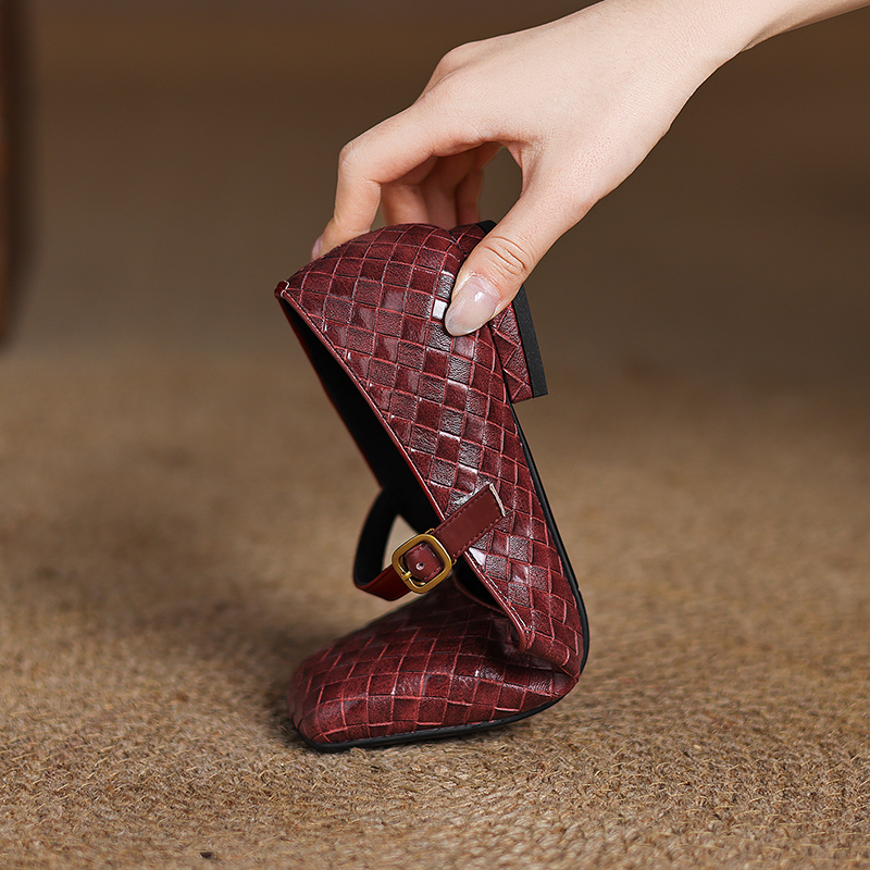 Woven Flat Bottom Mary Jane Wo - Men Shoes On review and price