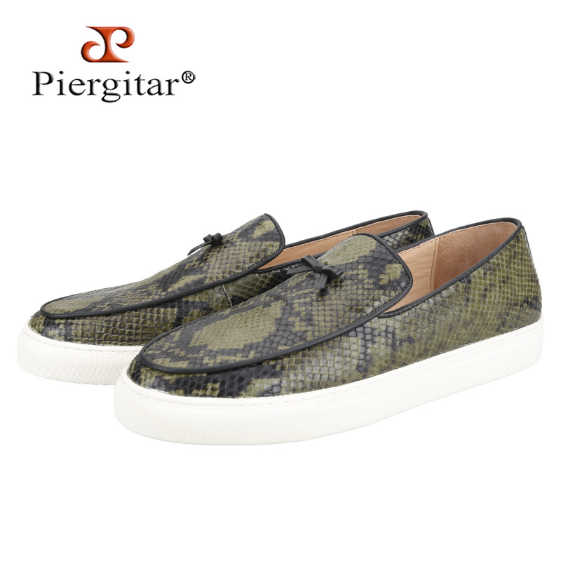 Piergitar Army Green/Black Sna - Men'S Shoes Green And White review and price
