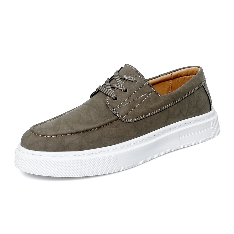 Men Khaki Green Lace Up Boat S - Men'S Shoes Green And White review and price