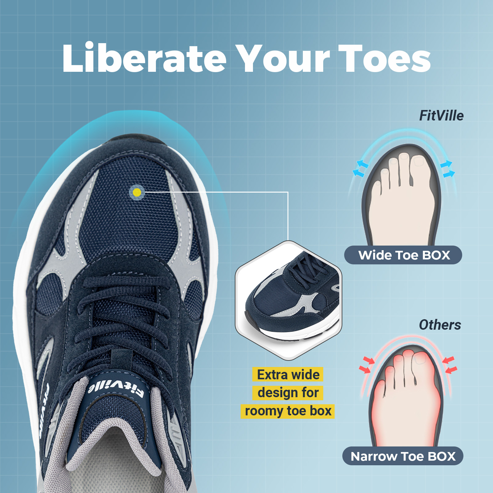 FitVille Newest Walking Shoes  - Men'S Shoes For Plantar Fasciitis review and price