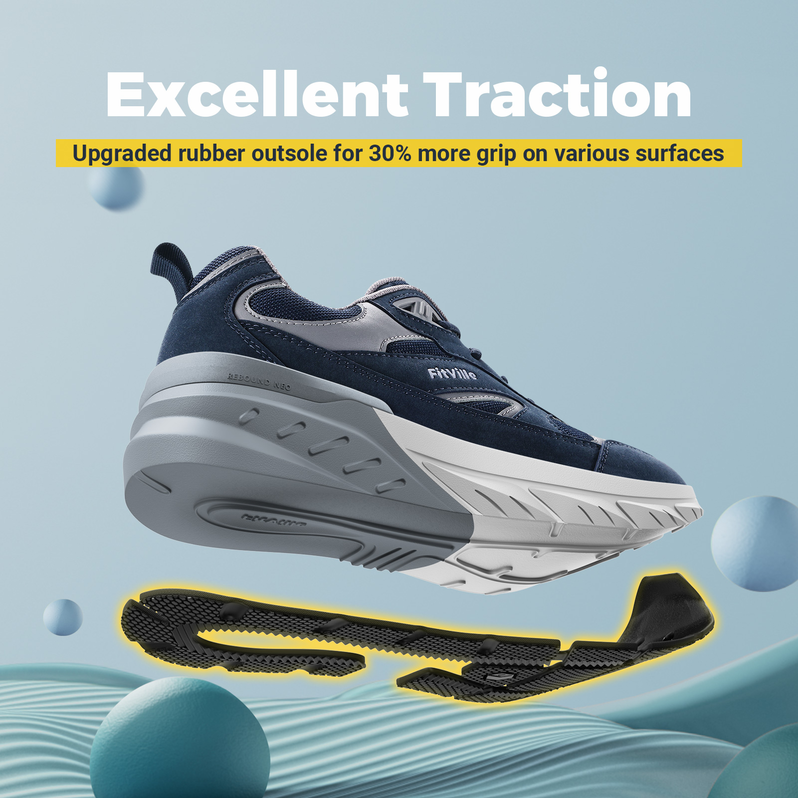 FitVille Newest Walking Shoes  - Men'S Shoes For Plantar Fasciitis review and price